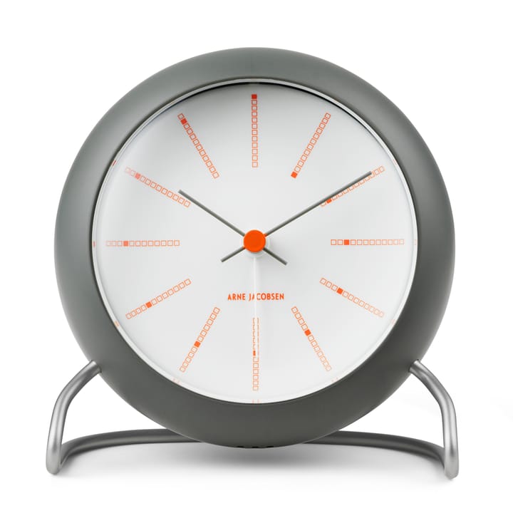 AJ Bankers pöytäkello Ø11 cm, Tummanharmaa Arne Jacobsen Clocks