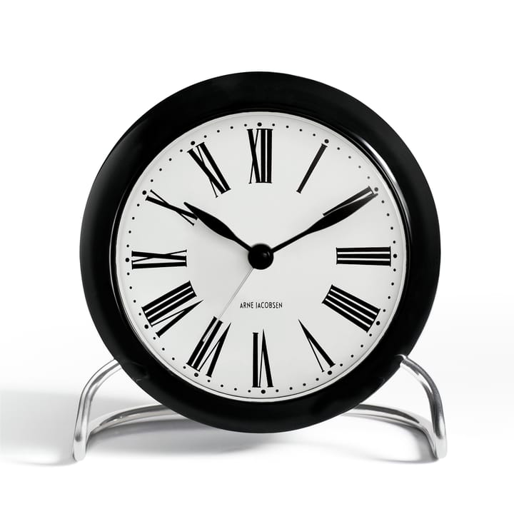 AJ Roman pöytäkello, musta Arne Jacobsen Clocks