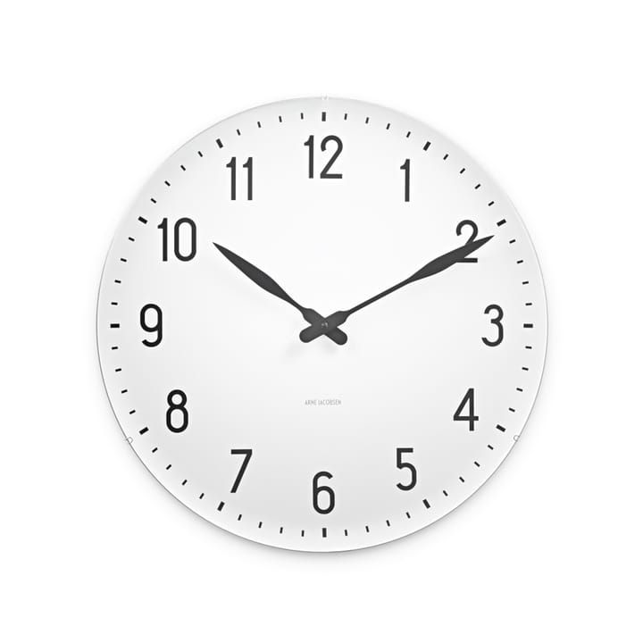 AJ Station -seinäkello, Valkoinen, ø 48 cm Arne Jacobsen Clocks