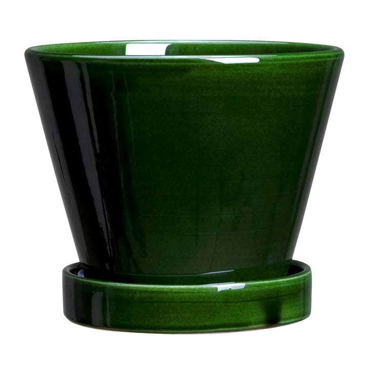 Julie ruukku lasitettu Ø15 cm, Green emerald Bergs Potter