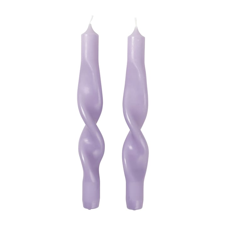 Twist twisted candles kierretty kynttilä 23 cm 2-pakkaus, Orchid light purple Broste Copenhagen