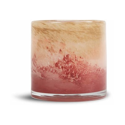 Calore kynttilälyhty XS Ø 10 cm, Vaaleanpunainen-beige-bordeaux Byon