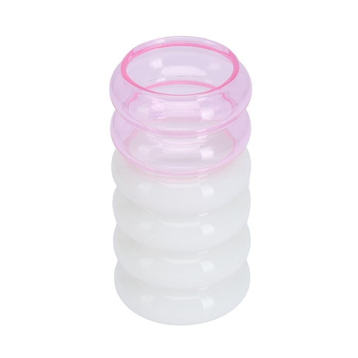 Bubble 2-in-1 vaasi ja kynttilänjalka 13,5 cm, Pink Design Letters