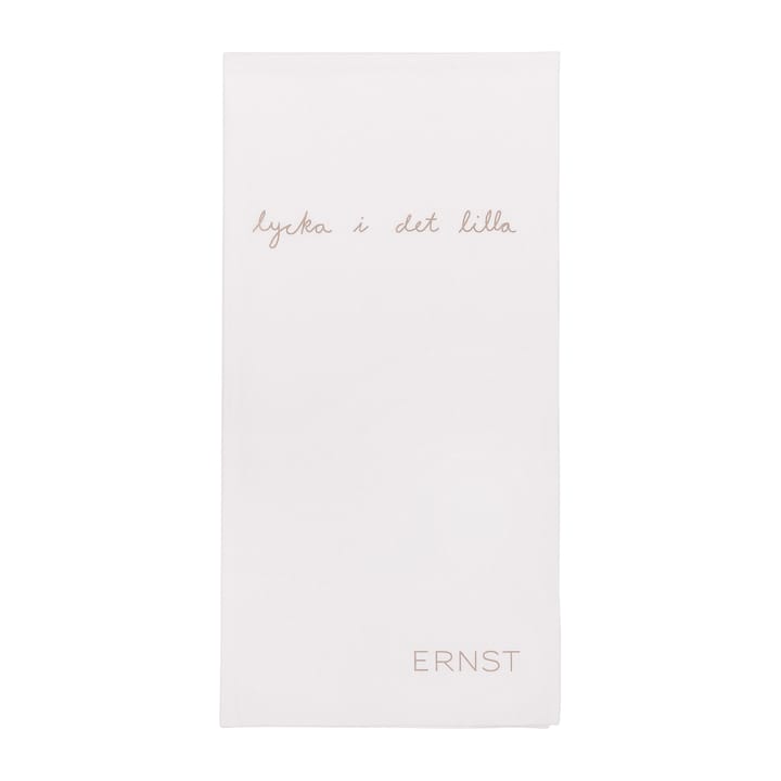 Ernst lautasliina tekstillä Lycka i det lilla 20-pakkaus, Valkoinen-harmaa ERNST