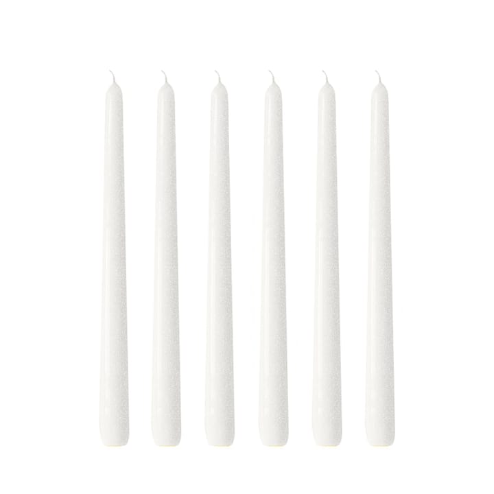 Herrgårdsljus kynttilät 30 cm 6-pakkaus, Helmiäisvalkoinen kiilto Hilke Collection