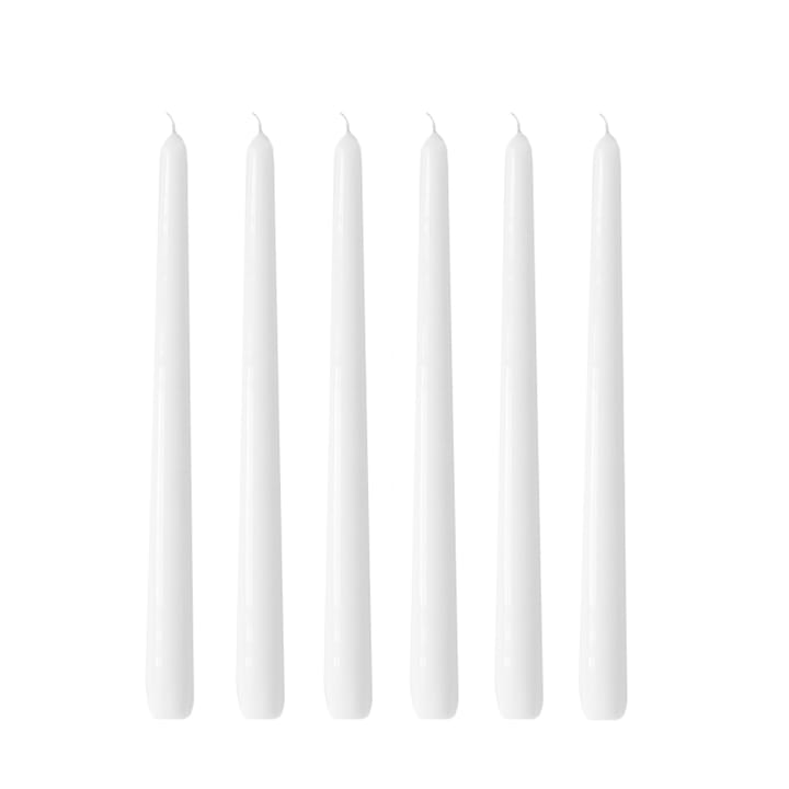 Herrgårdsljus kynttilät 30 cm 6-pakkaus, Valkoinen kiilto Hilke Collection