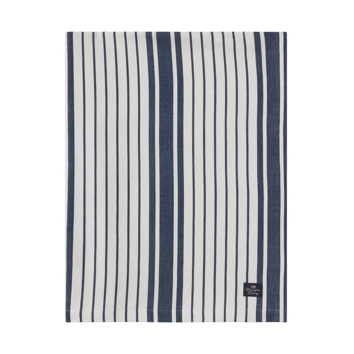 Striped Organic Cotton -pöytäliina 150 x 350 cm, Navy Lexington