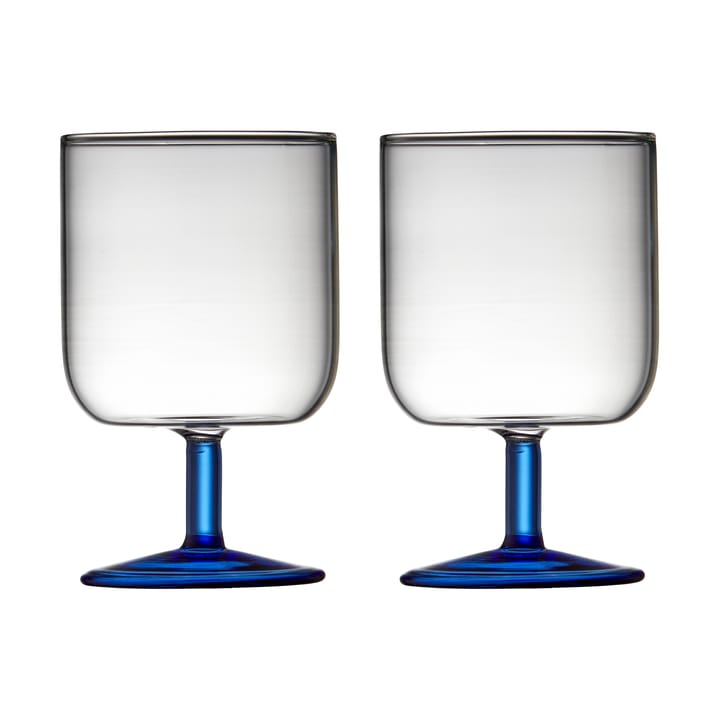 Torino viinilasi 30 cl 2-pakkaus, Clear-blue Lyngby Glas