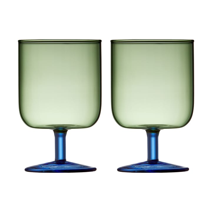 Torino viinilasi 30 cl 2-pakkaus, Green-blue Lyngby Glas