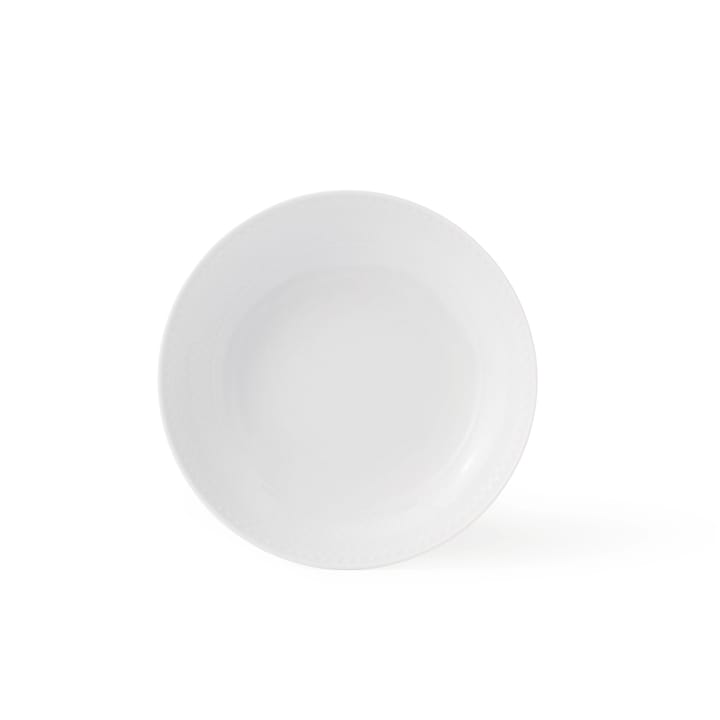 Rhombe syv�ä lautanen, valkoinen - Ø 20 cm - Lyngby Porcelæn