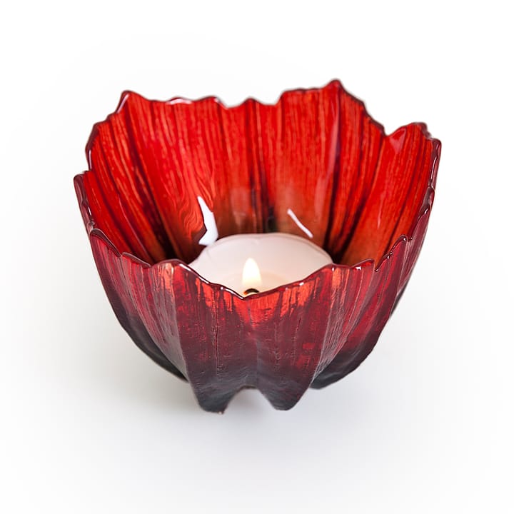 Poppy kynttilälyhty, Punainen-musta Målerås Glasbruk