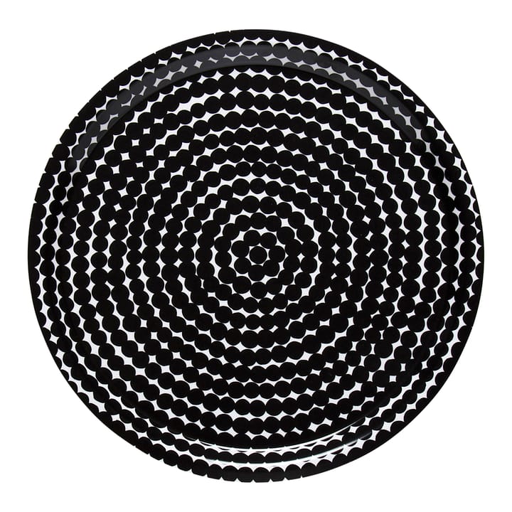 Räsymatto tarjotin, Ø 31 cm, Musta-valkoinen Marimekko