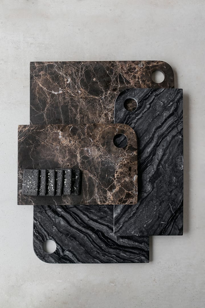 Marble tarjotin medium 20x30 cm, Black-grey Mette Ditmer
