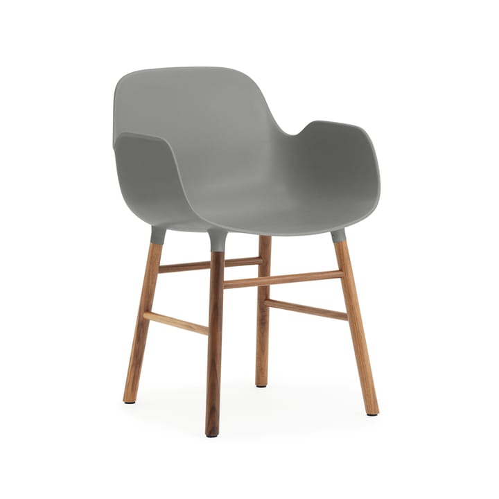 Form käsinojallinen tuoli, Grey, jalat saksanpähkinää Normann Copenhagen