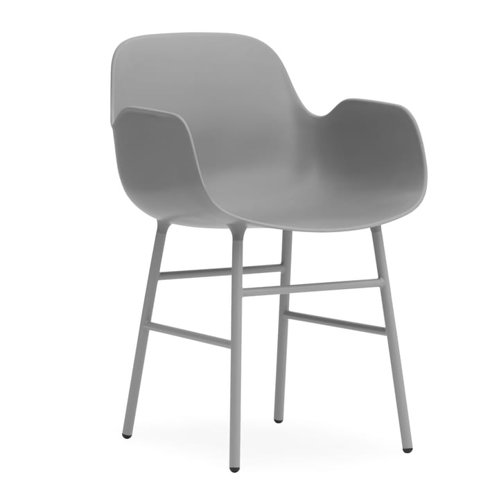 Form käsinojallinen tuoli metallijalat, Harmaa Normann Copenhagen