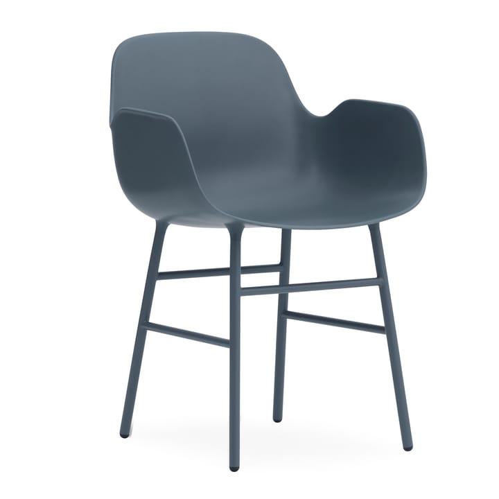 Form käsinojallinen tuoli metallijalat, Sininen Normann Copenhagen