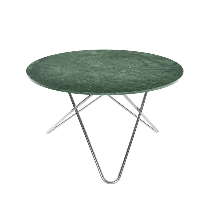 Big O Table -ruokapöytä - marmori indio, ruostumattomasta teräksestä valmistettu jalusta - OX Denmarq