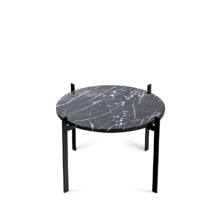 Single Deck -tarjotinpöytä - marmori musta, musta jalusta - OX Denmarq