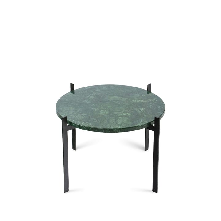 Single Deck -tarjotinpöytä, marmori vihreä, musta jalusta OX Denmarq