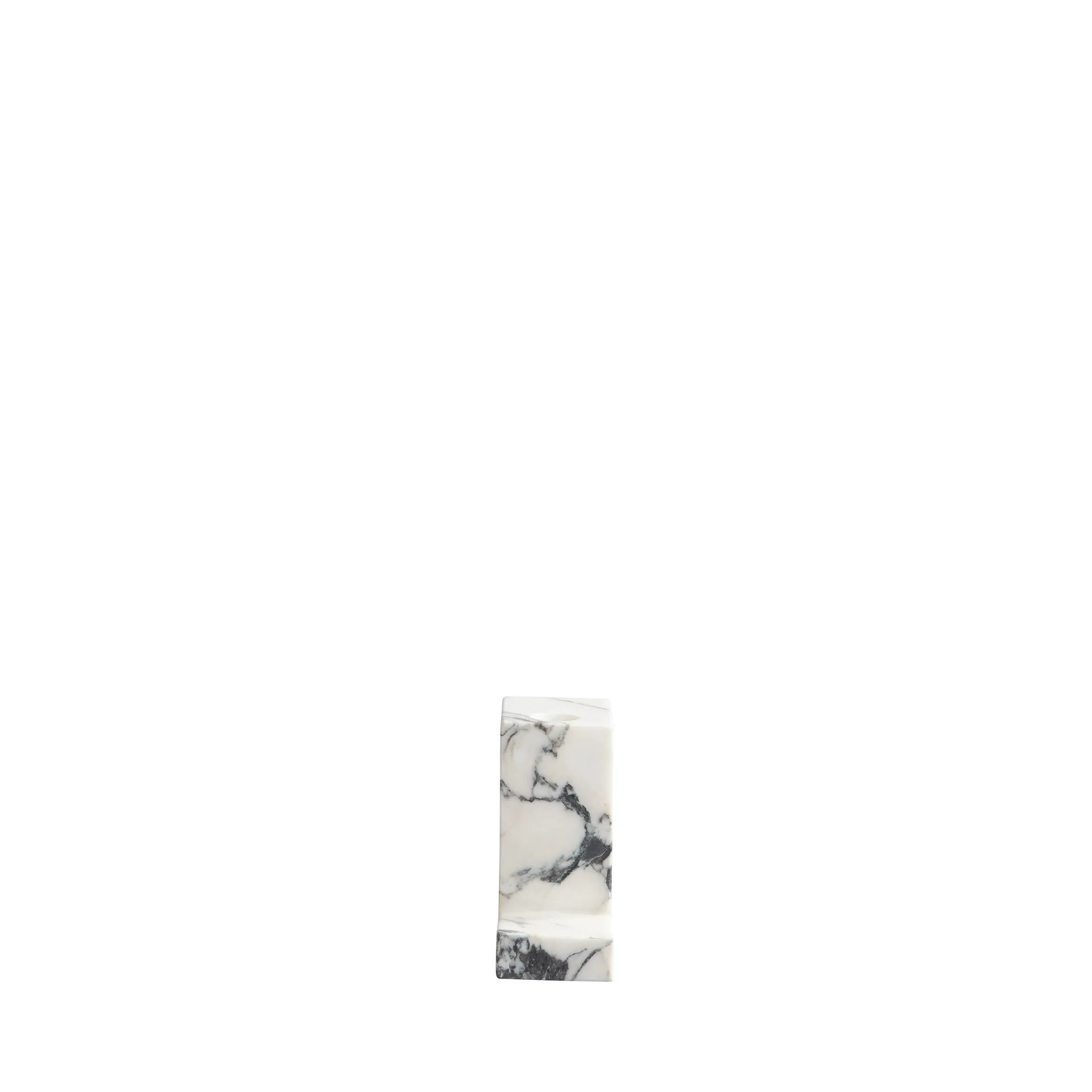 Brick korkea kynttilänjalka 10,5 x 12,5 cm, Calacatta 101 Copenhagen
