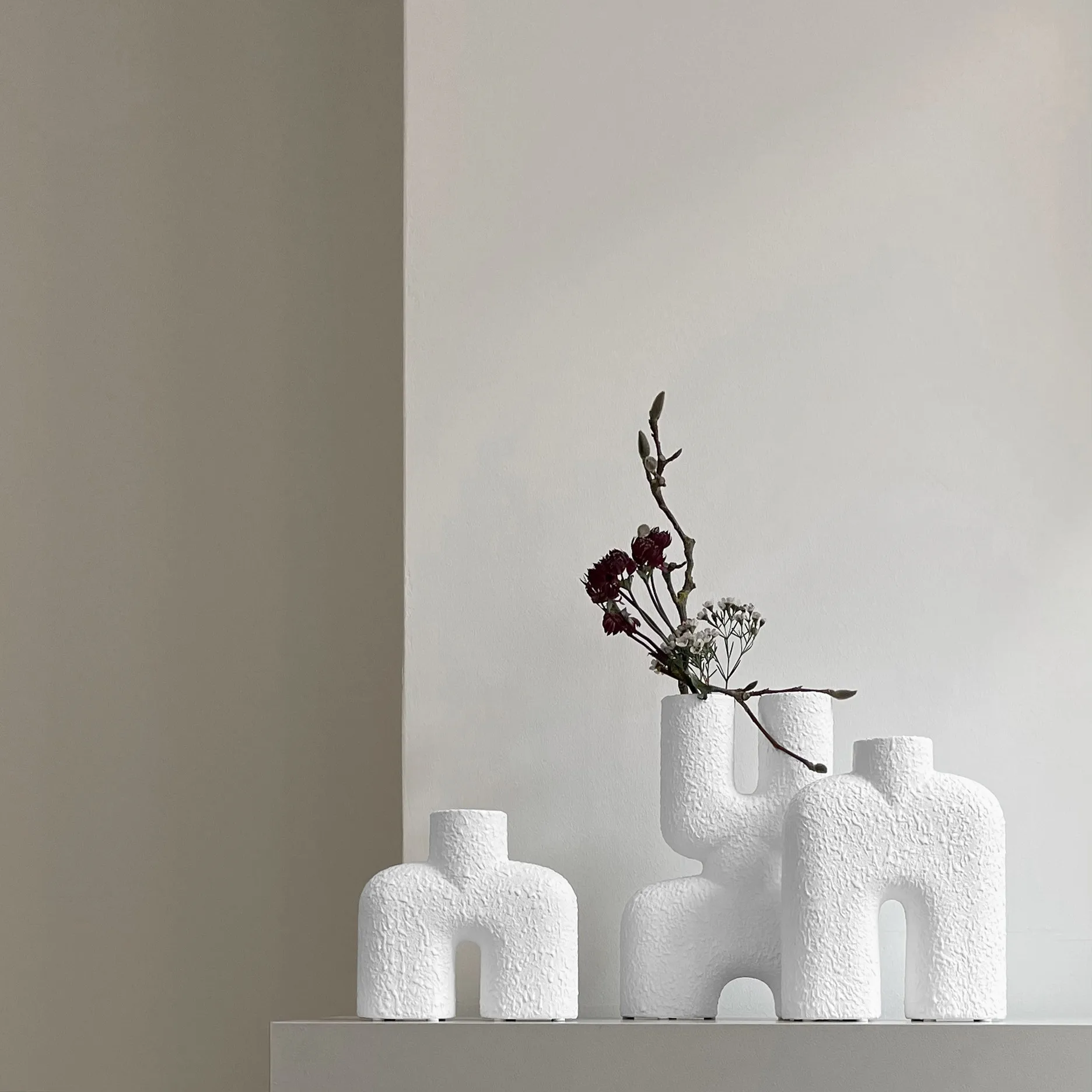 Cobra Double Mini -maljakko 22 x 28 cm, Bubble White 101 Copenhagen