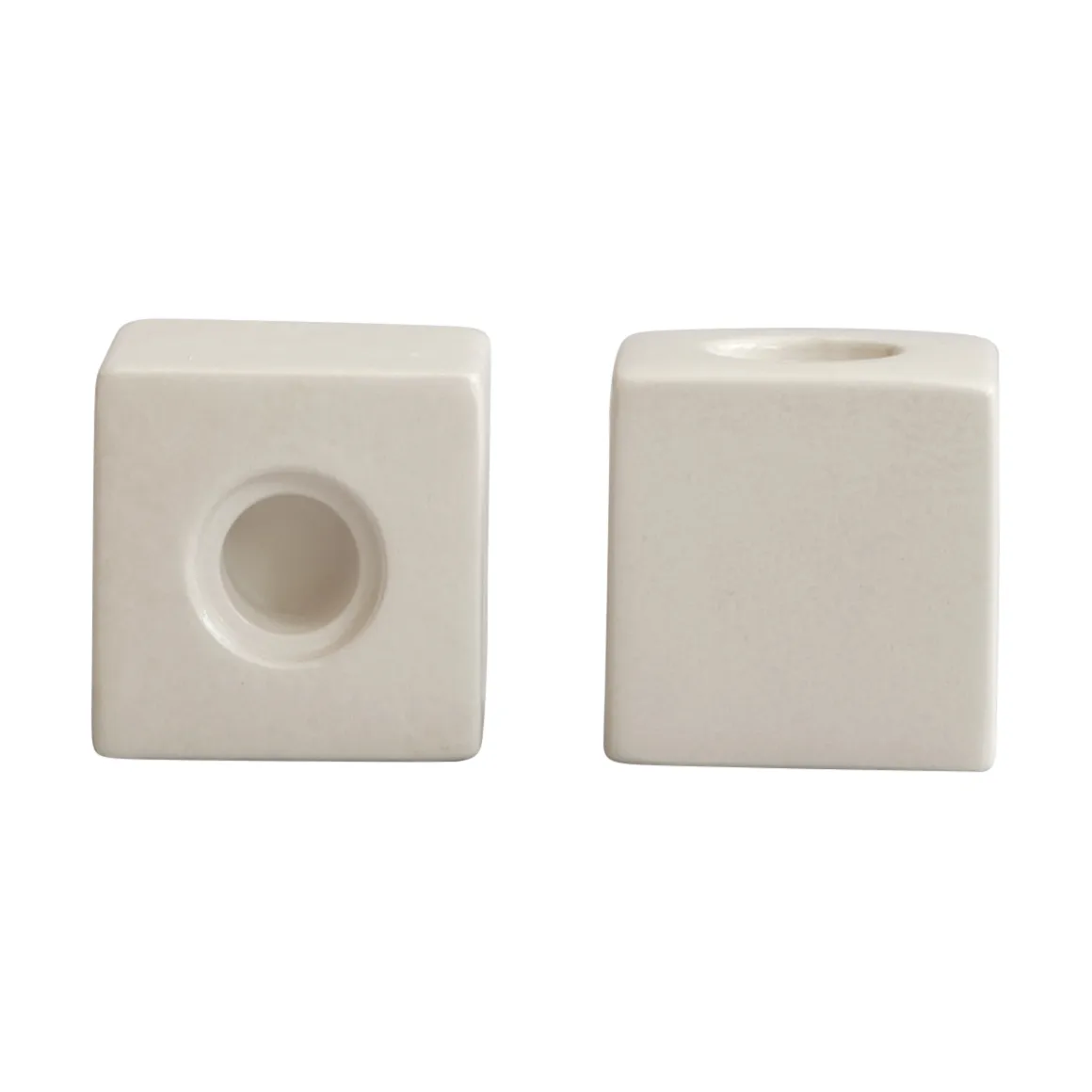 Cube kynttilänjalka 2-pack, High Glaze koivu 101 Copenhagen