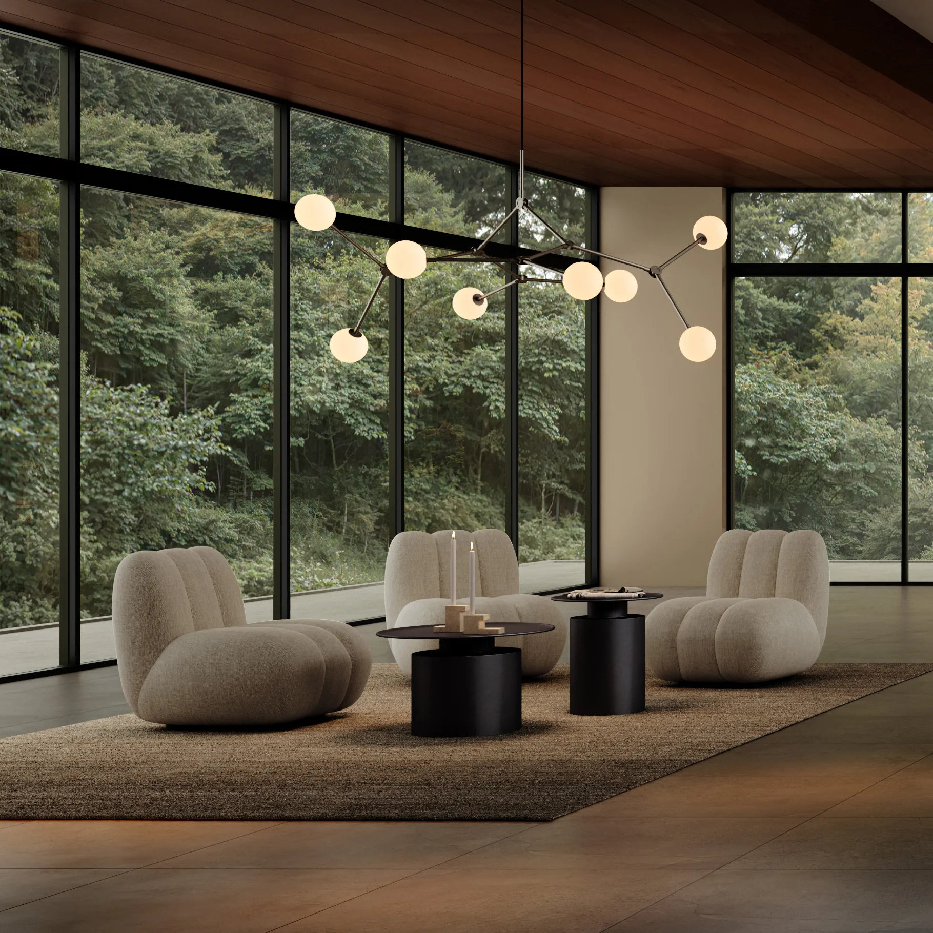 Drop Chandelier Bulp kattokruunu grande, Grey 101 Copenhagen