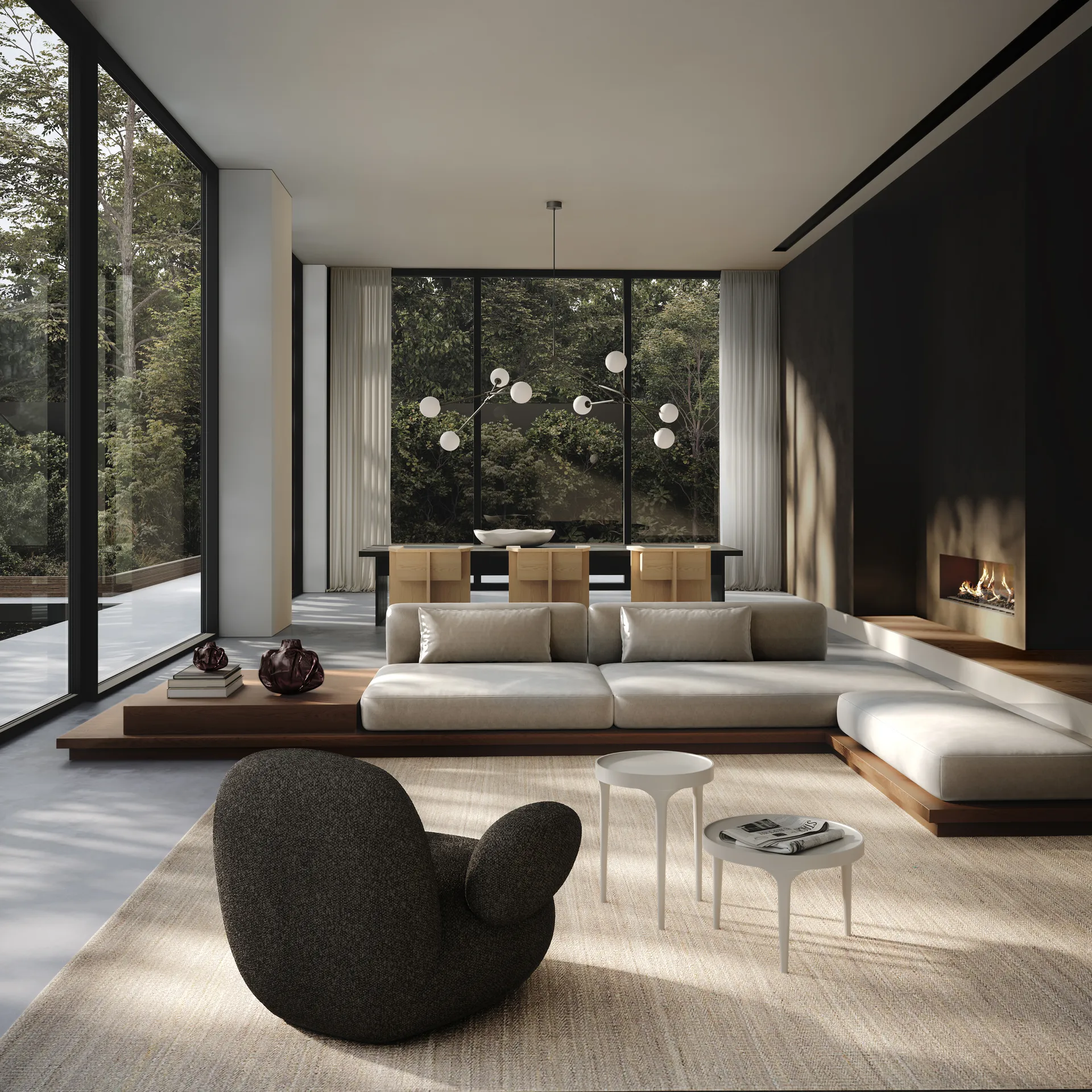 Drop Chandelier Bulp kattokruunu grande, Grey 101 Copenhagen