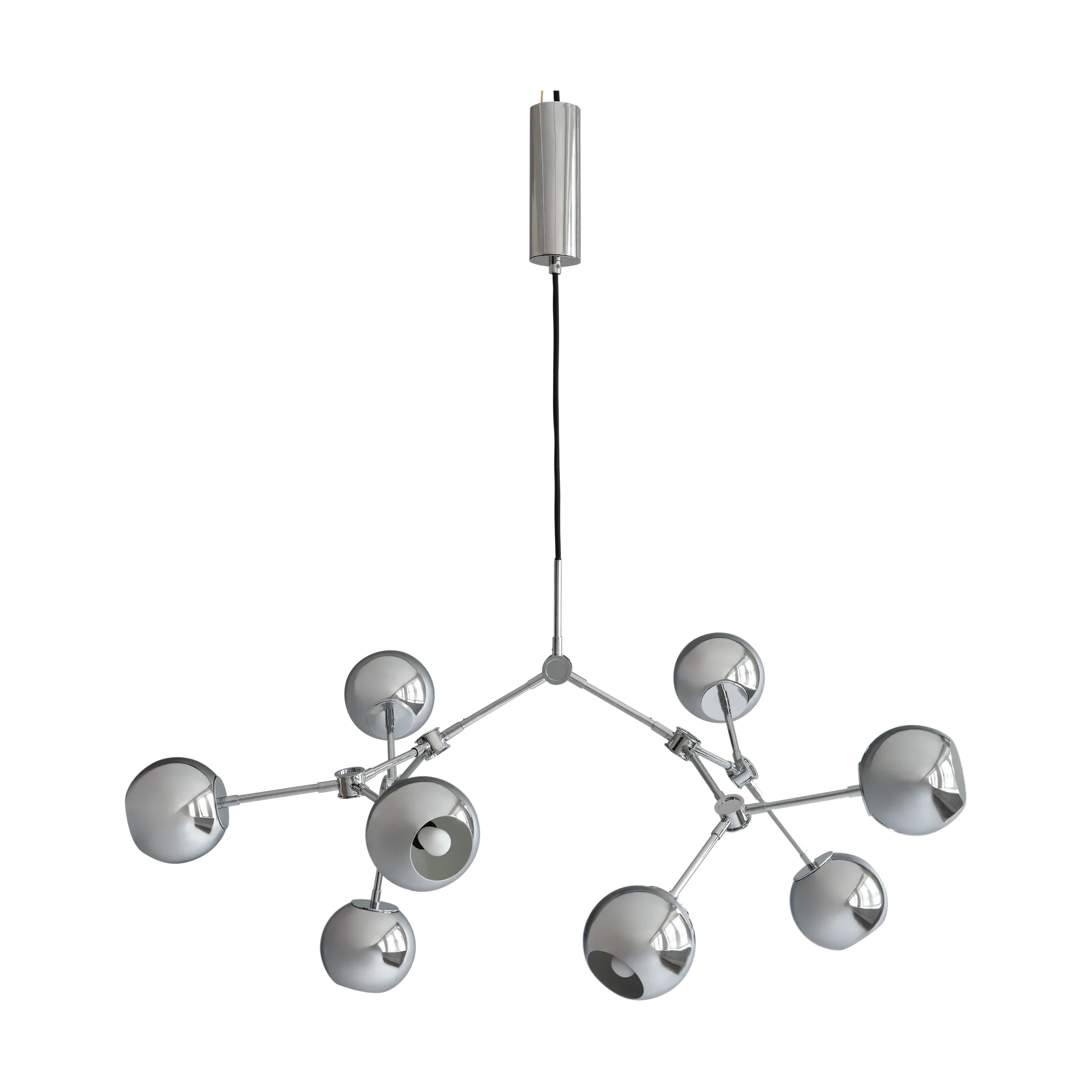 Drop Chandelier Globe kattokruunu mini, Chrome 101 Copenhagen