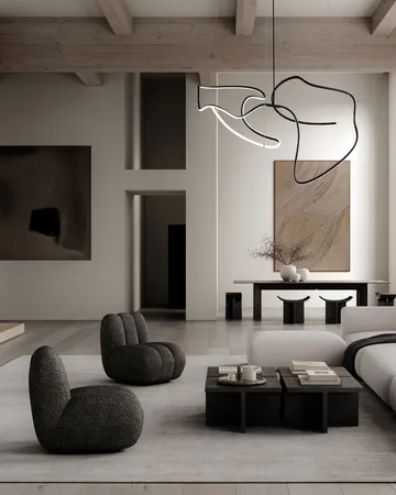 Ghost Chandelier big kattolamppu - Burned black - 101 Copenhagen