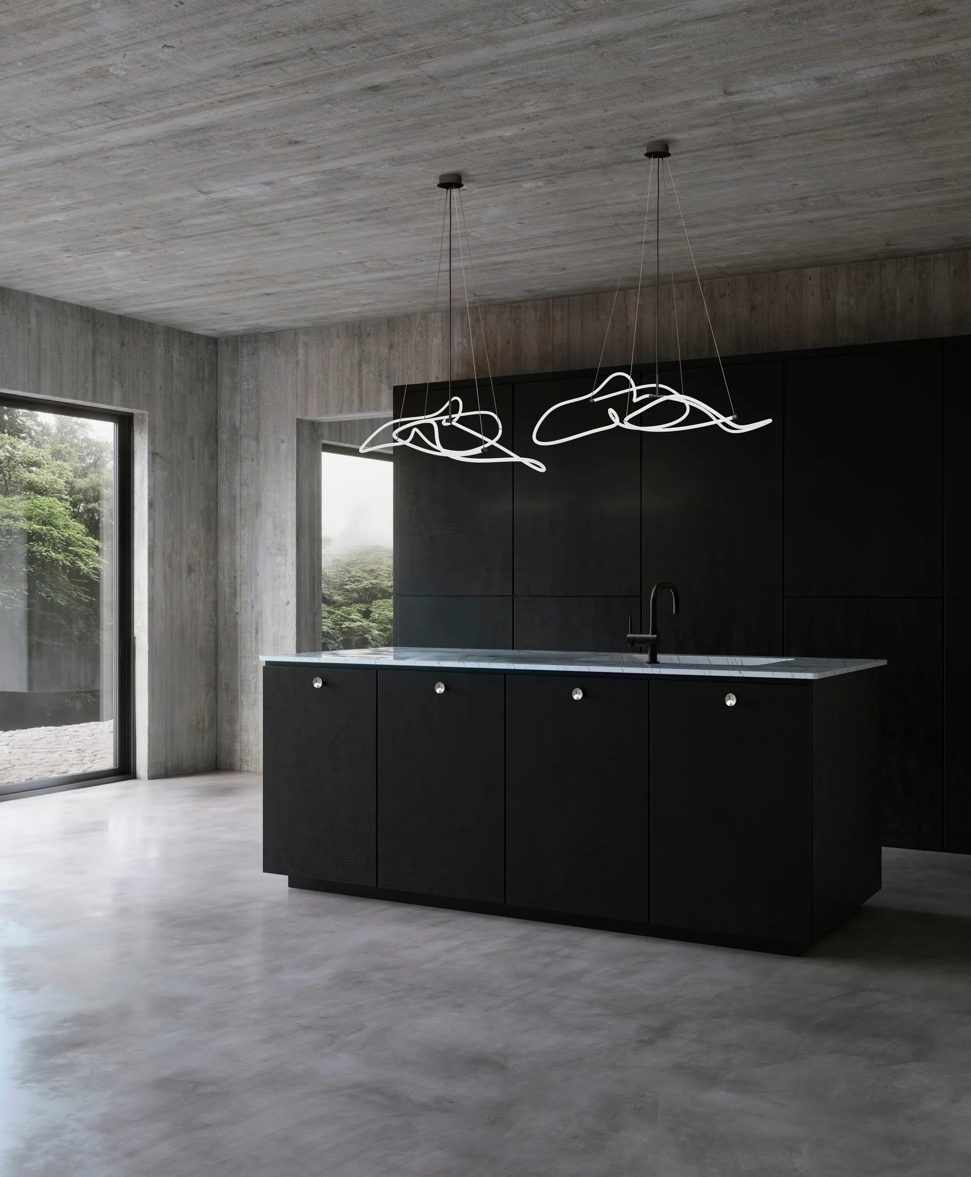 Ghost Chandelier mini kattolamppu, Burned black 101 Copenhagen