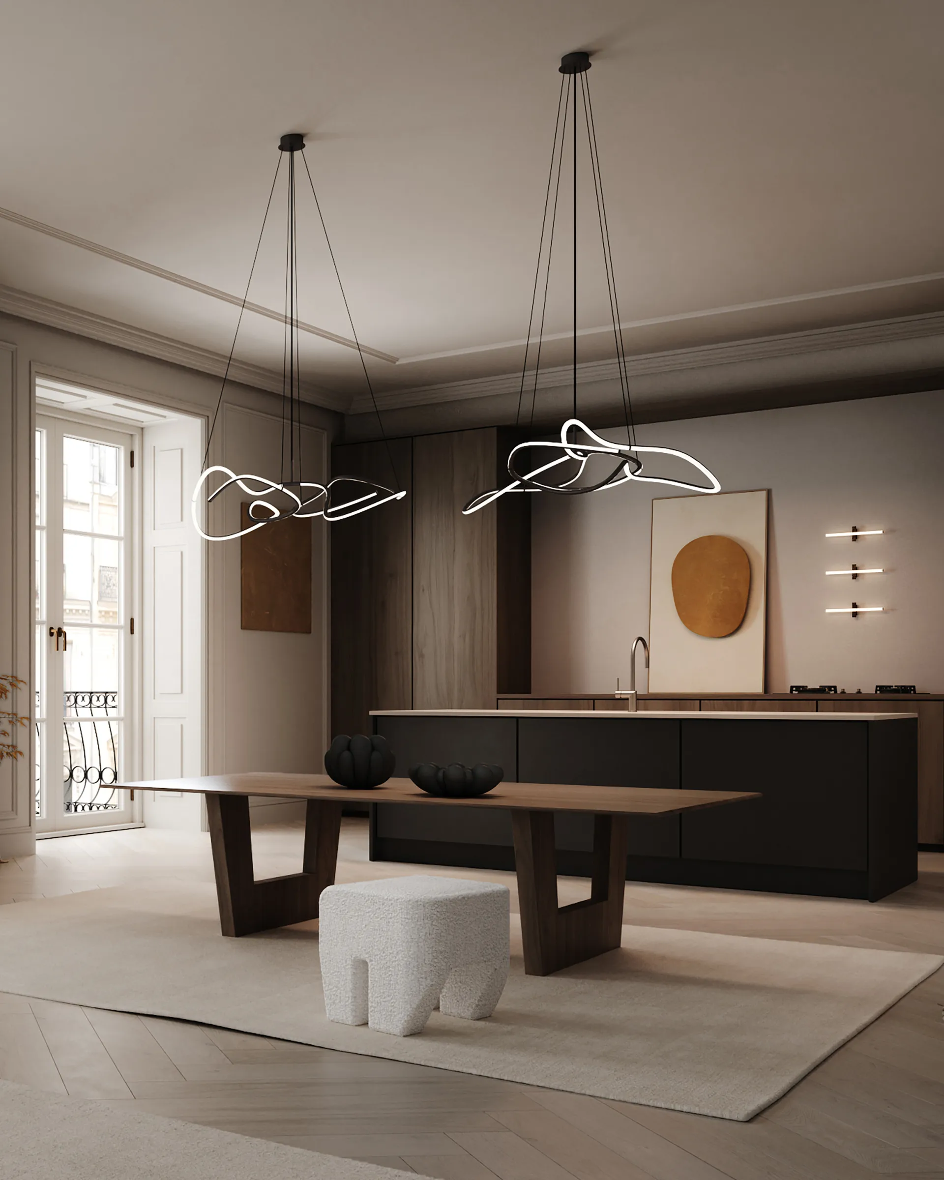 Ghost Chandelier mini kattolamppu, Burned black 101 Copenhagen