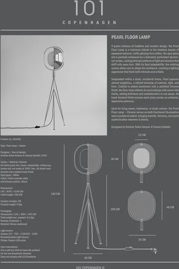 Pearl lattiavalaisin - Krom - 101 Copenhagen