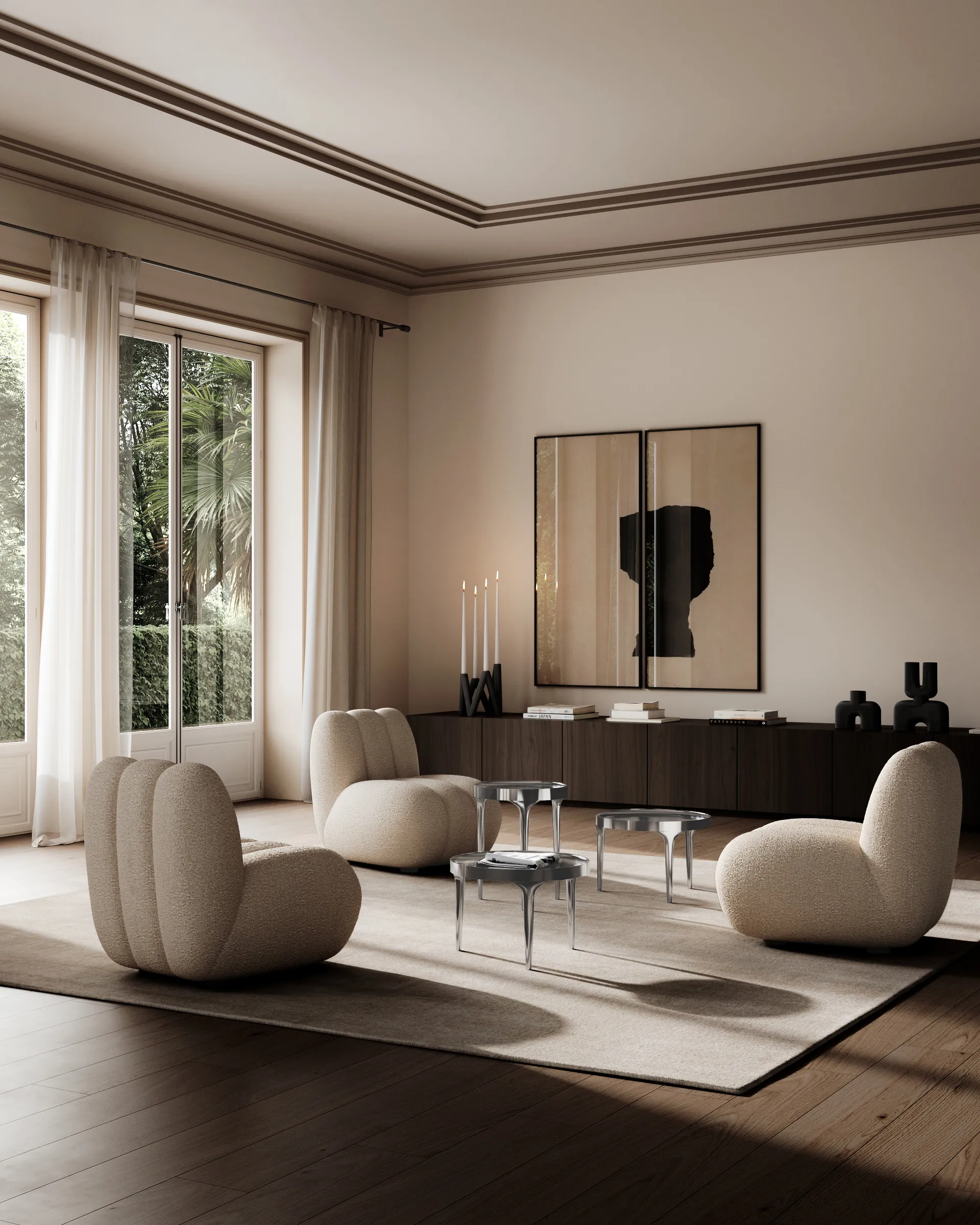 Phantom sivupöytä, Chrome low 101 Copenhagen