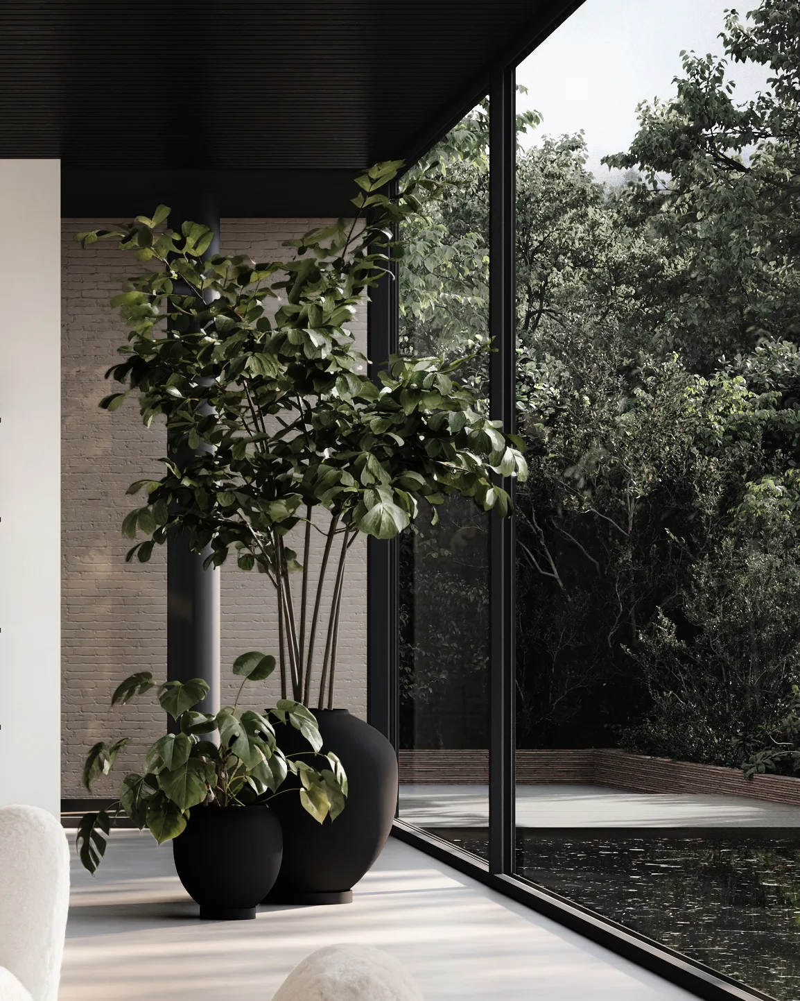 Sunao maljakko big 55 cm, Musta 101 Copenhagen