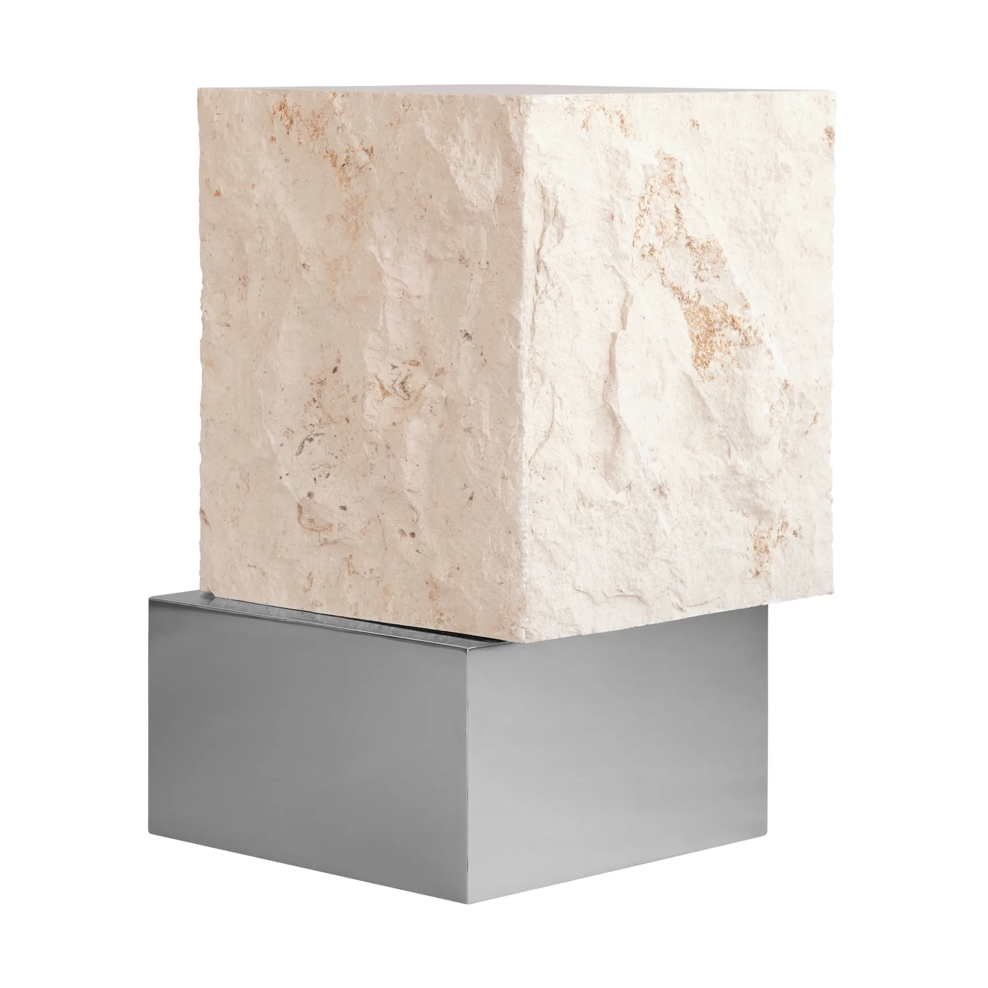 Temple sivupöytä tall 50x33 cm, Chrome-limestone 101 Copenhagen