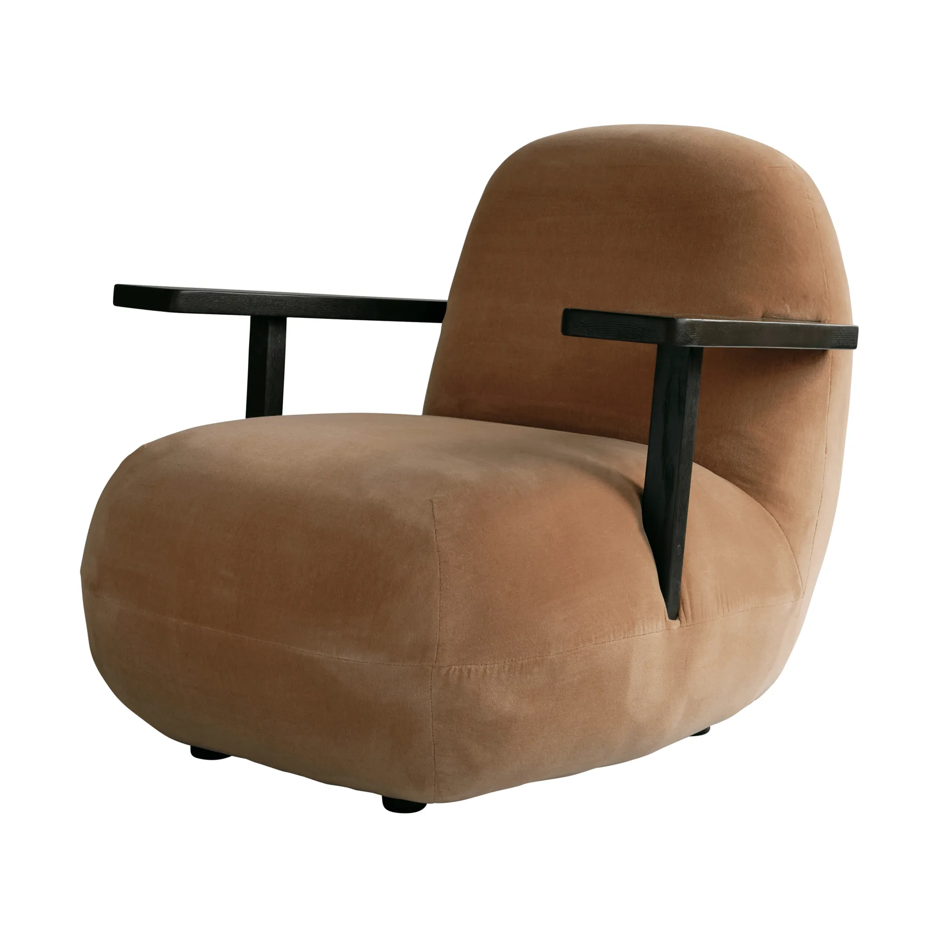 Toe chair nojatuoli käsinojilla, Coffee musta tammi-aavikko 101 Copenhagen