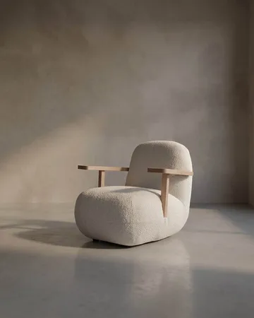 Toe chair nojatuoli käsinojilla - Natural oak-off white - 101 Copenhagen