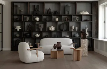 Toe chair nojatuoli käsinojilla - Natural oak-off white - 101 Copenhagen