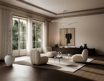 Toe lounge-nojatuoli bouclé - Smoked sand. - 101 Copenhagen