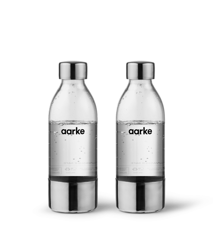 Aarke PET vesipullo 65 cl 2 kpl - Kirkas-ruostumaton teräs - Aarke
