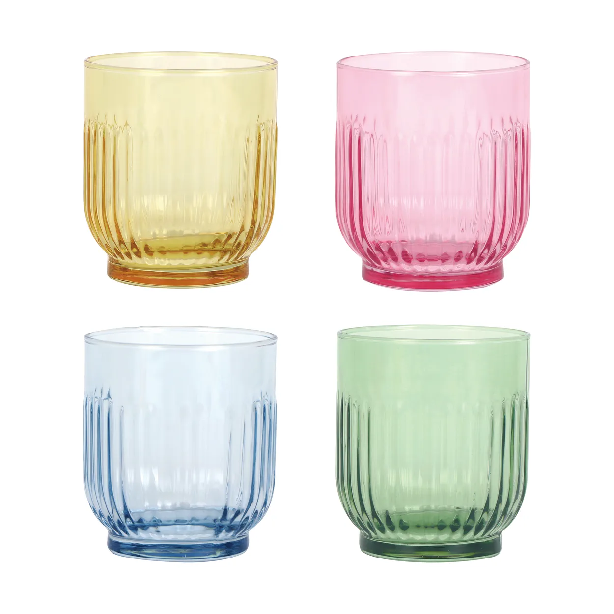 Aida Aida juomalasi 33 cl 4 osaa Amber, punainen, vaaleansininen, vihreä