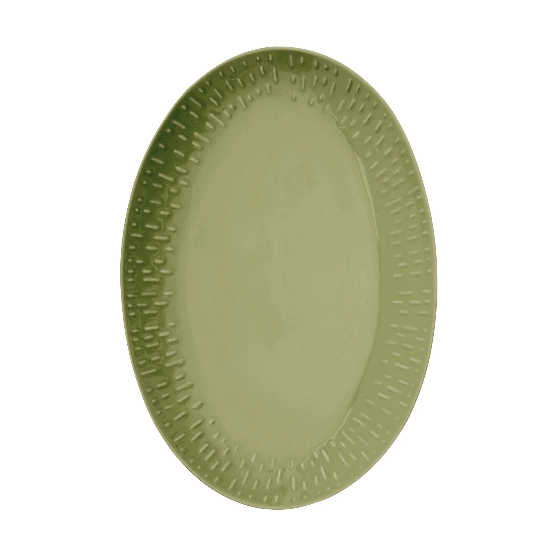 Confetti soikea vati, Olive, 25,5×36 cm Aida