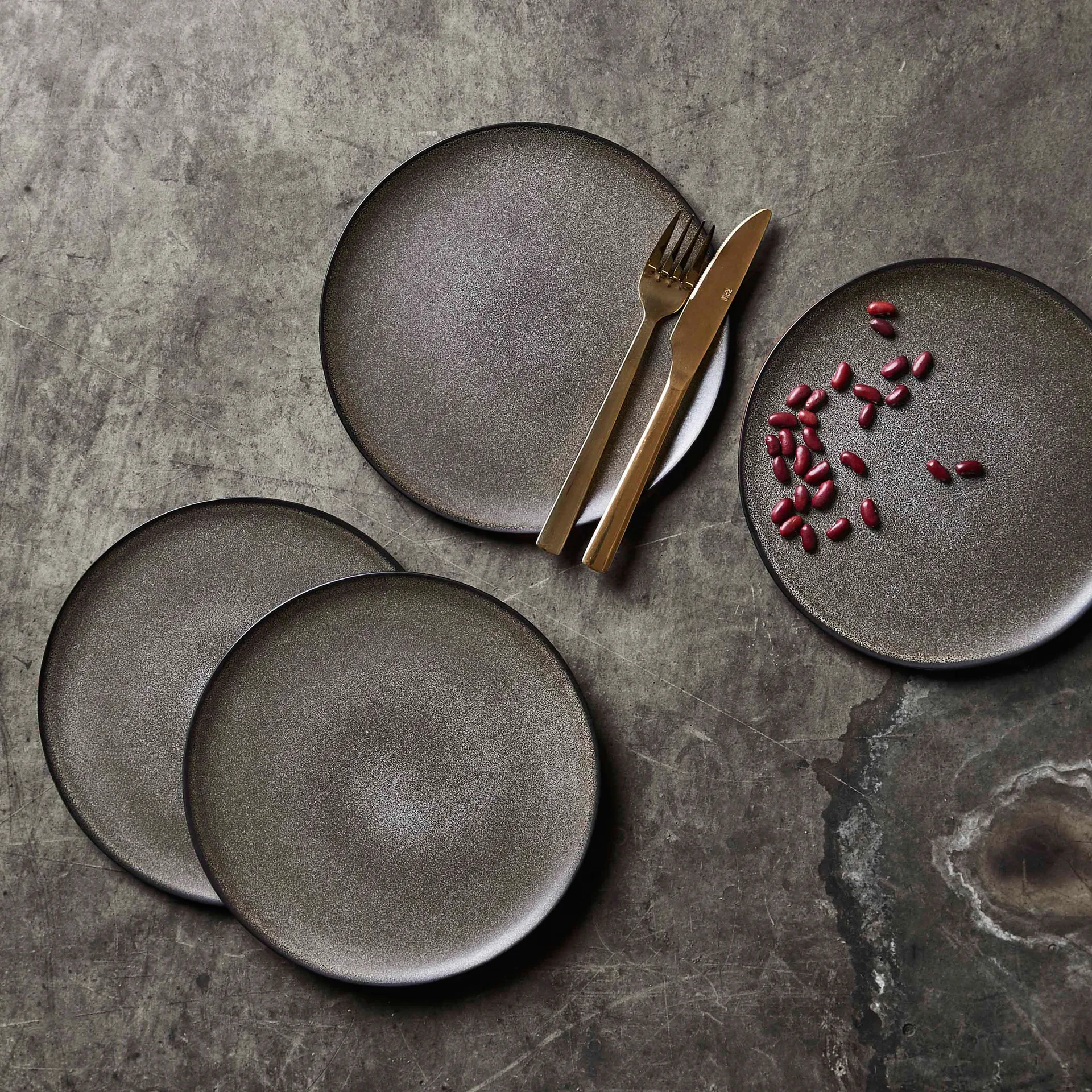 Raw lautanen Ø23 cm, Forest brown Aida