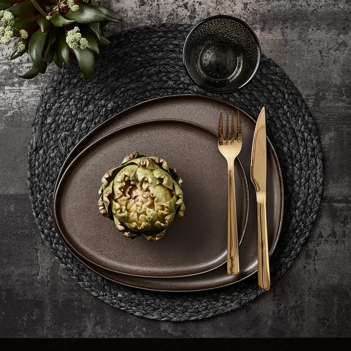 Raw Organic -lautanen 29 x 25 cm, Metallic Brown Aida