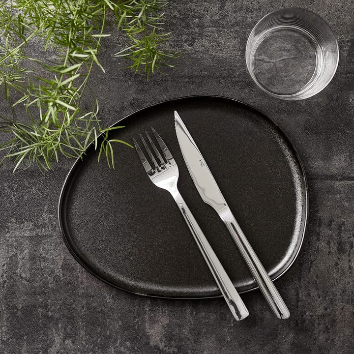Raw Organic -lounaslautanen 24 x 21 cm, Titanium Black Aida