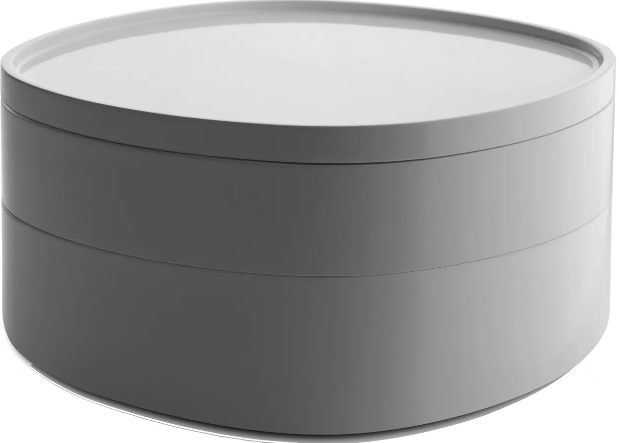 Alessi Birillo kylpyhuoneen säilytysrasia kannella 18 cm Valkea