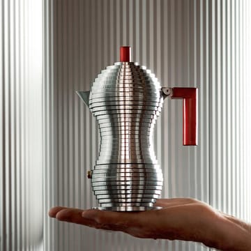 Pulcina espressokeitin 3 kupin - Punainen kahva - Alessi