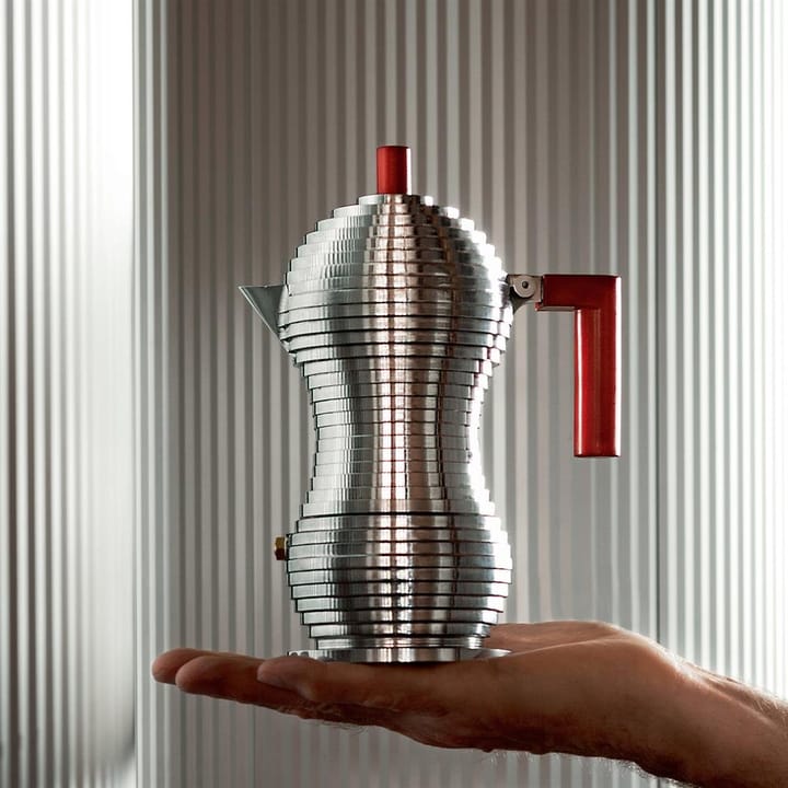 Pulcina espressokeitin 6 kuppia, punainen kahva Alessi