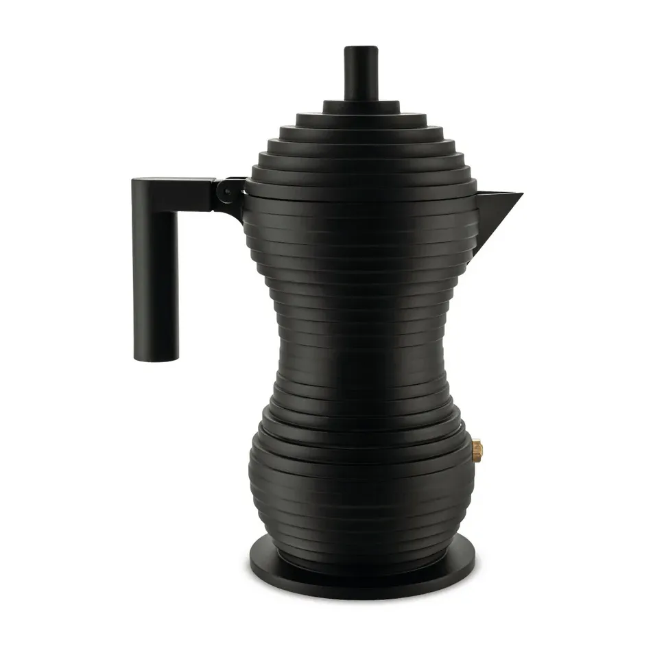 Pulcina espressokeitin musta, 30 cl, 6 kuparia Alessi